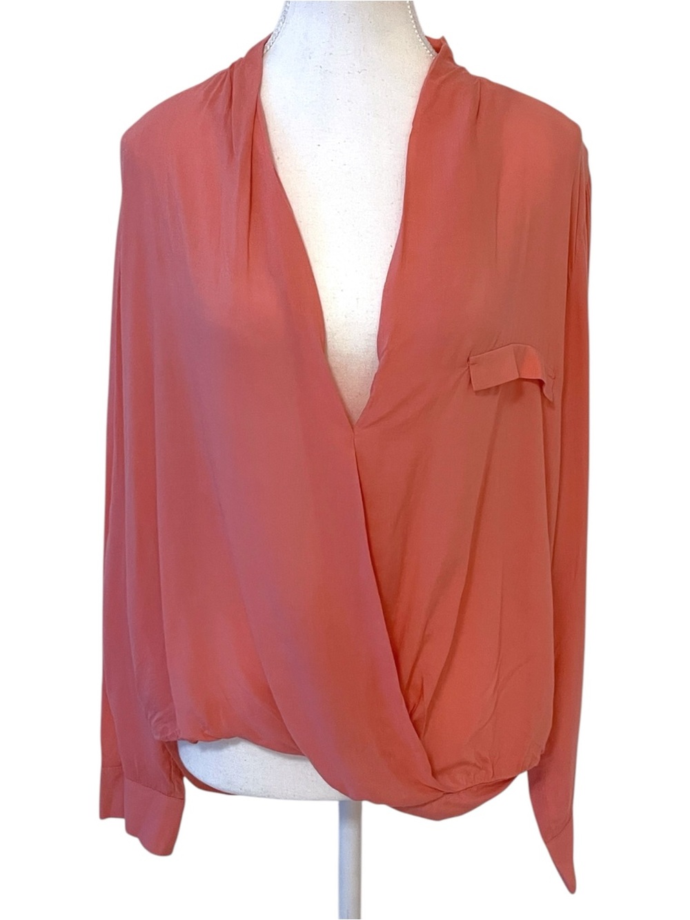 Zara Soft Pink Crossover Blouse Size Medium